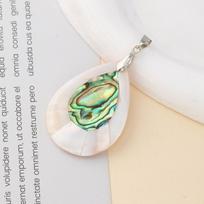 1Pc, Natural Shell Water Drop Pendant, Minimalist Men Women Charms for DIY Necklace Hanging Decor Accessories, Jewelry Making Christmas Gifts Craft 1Pc/43×30mm