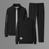 Big Size Three Piece Set Men's Thick Sports Pants Long Sleeved Sweatshirt Jacket Casual Suit Autumn and Winter Long Sleeved Velvet Suit 8XL juoda