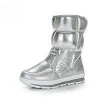 Winter Boots Silver Color Women Snow Boots Fur Insole Lady Warm Shoes Girl Fashion Mid-High Free Shipping Nice Looking 35