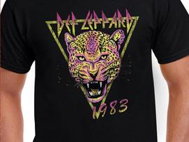 Vintage Def Leppard Neon Cat Band  Men S-234XL T-shirt  A076 M