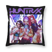 Kpop Demon Hunters Huntrix Cartoon Decorative Cushion Cover Living Room Sofa Bedroom Home Decoration Pillowcase Halloween Decora double sided printing:45X45CM