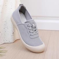 Shoes women's spring and autumn new soft-soled one-pedal lazy breathable mesh single shoes non-slip walking women's shoes shos 35 pilka spalva