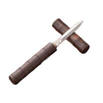 Ebony Damascus tea knife high-end solid wood Kung Fu tea set accessories pry tea tool tea opener Pu'er tea knife