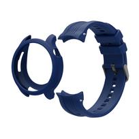 Silicone Strap+Case For Amazfit Balance Adjustable Sports Watchband Smart Watch Anti-fall Scratch Bracelet Watch Case Set Accessories mėlyna