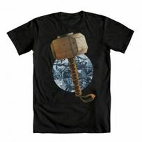 Adult Unisex Marvel Universe Thor's Hammer Comic Panel Black 100% Cotton T-shirt Mens Tees Top 4XL
