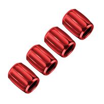 4PCS Wheel Caps Car Tire Stem Valve Cap Anti-Theft Caps on Wheels Automobile Tires Nipple Cap Cover Tyre Parts Accessories raudona