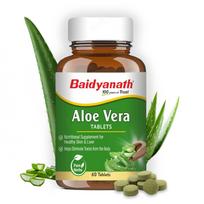 Baidyanath Aloe Vera 60 Tablets 250 Mg Daily Wellness Supplement Skin Care Support Routine Vegetarian Pack Of 1
