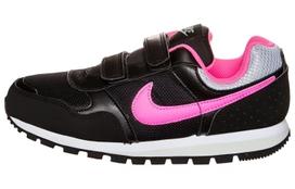 Nike MD Runner 2 Low top Running Shoes Black Pink Children Aged 3 7 Years Old 652967-061 28