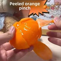Peelable Orange Squishy Squeeze Toy Soft Slow Rising Stress Relief Fidget Decompression Toy