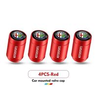 4Pcs For Alfa Romeo Car Wheel Tire Valve Cap Protection Cover Auto Accessories Giulietta GT 159 147 156 Mito Brera Giulia Spider