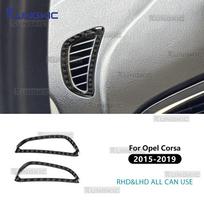 Carbon Fiber Style Interior Sticker for Opel Corsa E X15 2015 2016 2017 2018 2019 LHD RHD Interior Panel Black Carbon juoda