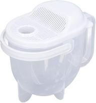WIKHOSTAR 14 oz Ryžių plovimo indas Plastikinis dubuo ryžiams plauti su svarstyklėmis Daržovių ir vaisių valymo įrankis Sietelis Virtuvinis sietelis su rankena balta