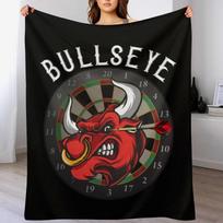 Bullseye Darts Fan Dartfeil Dartboard Throw Blanket Warm Comfortable Blanket for Office Napping Size: 75*100cm, Weight: 230 GSM
