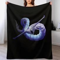 Ghost Leviathan Throw Blanket Flannel Fleece Soft Warm Throw Blanket Size: 75*100cm, Weight: 230 GSM
