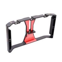 Mobile Phone Hand Grip Video Camera Cage Cage Stabilizer Smartphone Video Rig Film Making Rig raudona