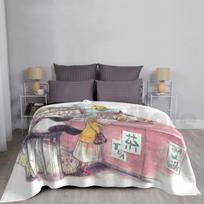 Blanket Tea Shop 1319 Tea Shop Tea Tea Lover Panda Cat Lucky Cat Maneki Cat Size: 75*100cm, Weight: 230 GSM