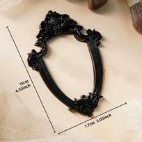 European Style 1Pcs Resin Photo Frame Black Edged DIY Wall Decoration for Pictures Stylish Frame for Study Room or Office A3