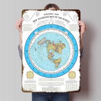 2023 Restored Gleason Map Tinplate Posters Customizable Wall Art Retro Vintage Metal Signs for Home Room Bar Accessories Garden 20X30CM