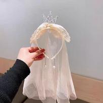 Mesh Happy Birthday Headband Crown Girls Hair Hoop Creative Birthday Hairband  Kids
