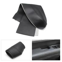 2pcs Front Door Armrest Cover For Honda CRV 2007 2008 2009 2010 2011 Microfiber Leather Car Door Armrest Panel Skin Cover Trim Front Black