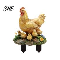 Pointed Stake Planter Decor Cute Animal Garden Stake, 2D Acrylic Chickens Elephants Yard Art Waterproof Outdoor Decoration Squirrel for Lawn A