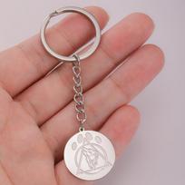Dawapara Scandinavian Therian Symbol Keychain Wolf Claw Protection Amulet Stainless Steel Pendant Keyring Accessories