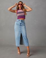 Sexy Spice Girl Skirt A-shaped Version Split Fork Skinny Denim Skirt Spring/Summer 2026 S