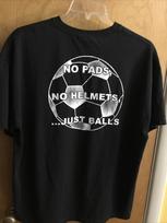 Hanes Men’s XL Black Pirate Futbol “No Pads No Helmets Just Balls” Tee Unisex T-Shirt S