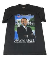 Obama 08 Mens Black T  M Barack For President Of The United States Graphic Unisex T-Shirt XXXL
