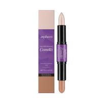 2-In-1 Cream Highlighter And Contouring Double Stick, Cream Color Natural Light Bronze Color To Modify The Face Shape less