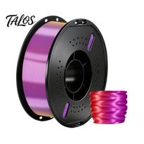 No Clog Filament Three-Color Gradient Silk PLA Filament, 1.75mm 1Kg Spool, Shiny Multicolor 3D Printer for DIY Printing Figurines Models Crafts