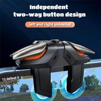 ABUO-Alloy 6 Finger Pulse Auto Fire Game Trigger Mobile Phone For PUBG Aim L1R1 Key Button For IOS Android Gaming Accessories