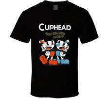 New Cuphead Bros Black Tshirt Size S- 2XL M