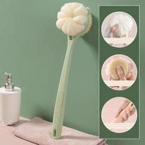 Long Handle Bath Brush Double Sided Shower Towel Back Scraper for Gentle Exfoliating Full Body Cleansing Home Use žalia