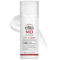 EltaMD UV Clear veido apsauginis kremas nuo saulės SPF 46, be riebalų, su cinko oksidu, dermatologų rekomenduojamas, baltas