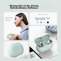 W&P FreeBuds Pro/Pro4/Pro3 Case, Universal Bluetooth Earphone Cover, Liquid Silicone Shockproof Case, WP Ultra-Thin Detachable, Classic Black