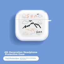 Yingkaida Airpods 4 Case [Sun], Apple Earphone Protective Cover, Wireless Bluetooth Earphone Case, Shockproof Creative Anti-Slip Shell Storage Box
