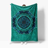 Boho Mandala Fleece Blanket Geometric Throw Blanket Tribal Pattern Cozy Bed Blanket for Sofa Couch Decoration 75x90cm
