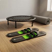 rebounder Ski Board Securing Straps Training Traction Slits Balance Grn Trampoline Skis