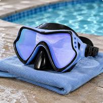 Anti Fog Swim Visor Wide Vision Nose Cover Snorkel Mask Clear Lens Full View Goggles for