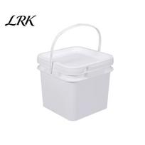 Virtuvės organizavimo ir laikymo sprendimai Kvadratinis maisto indas su dangteliais ir rankena, sukraunamas, sandarus, maisto produktų dėžutė, plastikinė talpykla, ryžiams 1L white