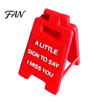 Mini Self-standing Table Signs Romantic Desk Sign with I Love You/I Miss You/I'm Proud of You Text for Anniversary Valentine's Day Keepsakes