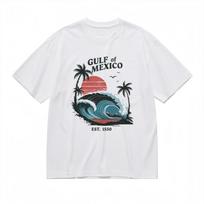 Trend Comfy Classic T-Shirt Palm Tree Ocean Graphic Pattern Design Tee S