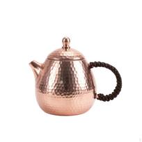 Kungfu Teapot Handcrafted Copper Hammered Tea Kettle for Collectors, Home, Desk