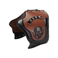 Premium Motorcycle Exhaust Heat Shield Cover PU Leather Side Saddles Heat Shield Deflector Easy Installation