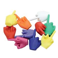 3D Printed Finger Shaped Colorful Plastic Figurines, Creative And Fun Desktop Decorations(10pcs/bag) one size balta