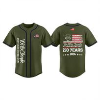Children's Casual Print Short-sleeved Baseball Jerseys Children's Sportswear Top L armijos žalia spalva
