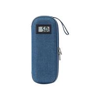 Oxford Cloth Insulin Cooler Bag Insulin Vial Protector Thermometer Display Insulin Cooling Bag Waterproof mėlyna