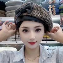 Women's hat Fashioneasiest for match beret hatfall and winterbowseleganceelegant hat 55-58cm