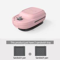 220V Electric Sandwich Maker Timed Waffle Maker Breakfast Waffle Machine Multifunction Toaster Baking takoyaki Pancake 600W EU rožinė